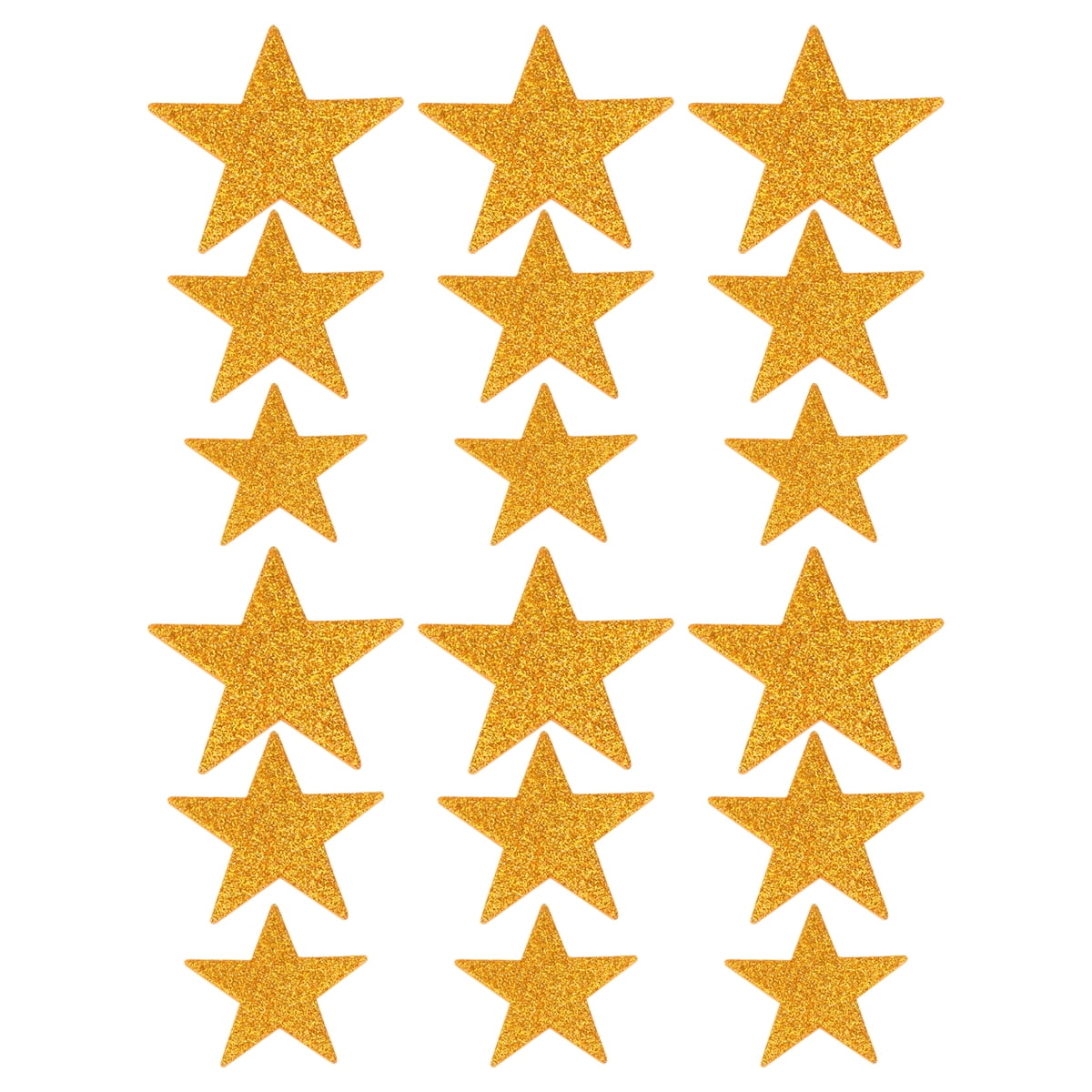 5 Packs of 250PCS Five Pointed Star Shaped Wall Sticker Glittering