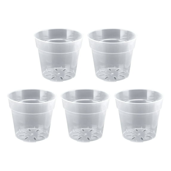 5 Packs 3.15IN Clear Nursery Pots with Drainage Holes, Clear Pot for Planting, Transparent Pots,Durable Starting Pot for Succulents