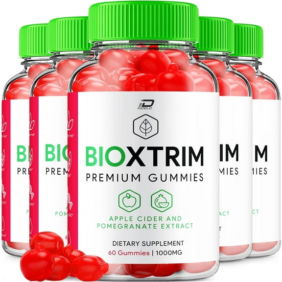 (5 Packs) BioXtrim ACV Gummies - BioXtrim Apple Cider Vinegar Gummy Supplement for Energy - BioXtrim Keto Gummies Dietary Supplement (300 Gummies)