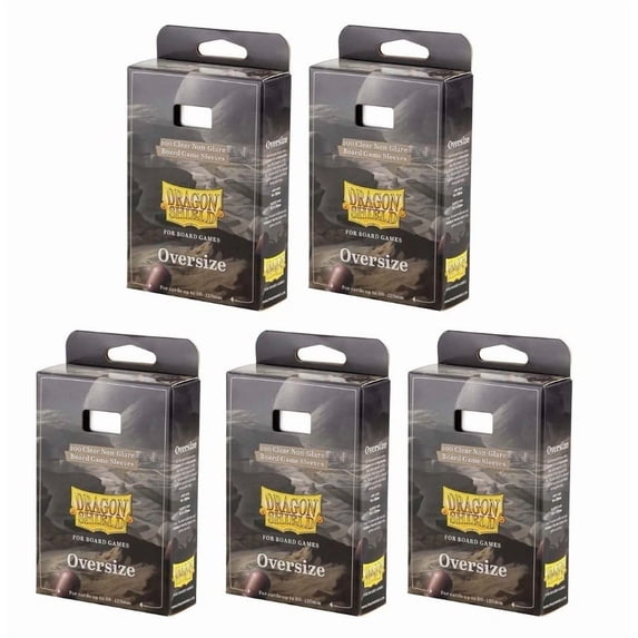 5 Packs Dragon Shield Board Game Sleeves 100 ct Oversize Size Card Sleeves Value Bundle!