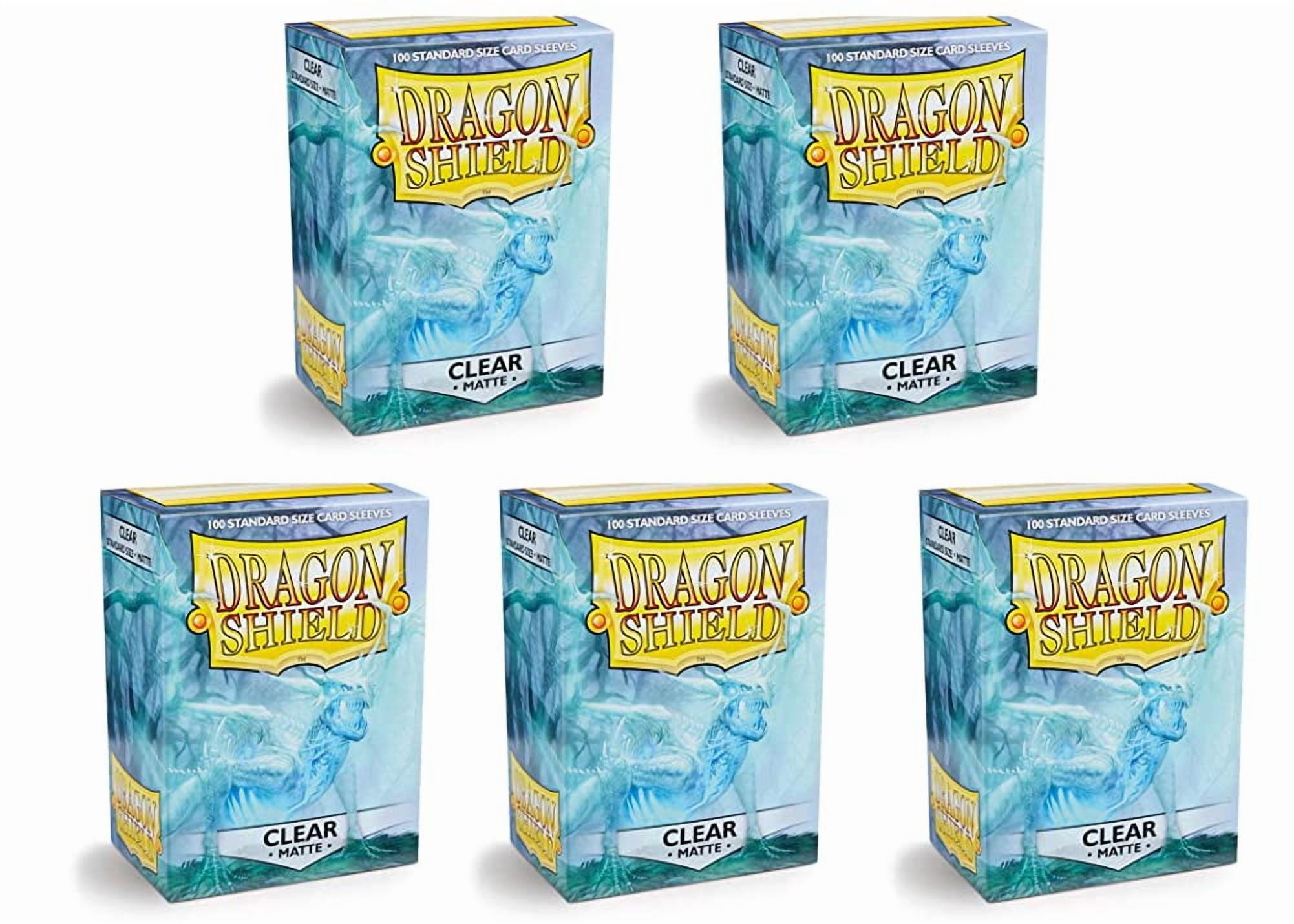 5 Packs Dragon Shield Matte Clear Standard Size 100 ct Card Sleeves Value Bundle!