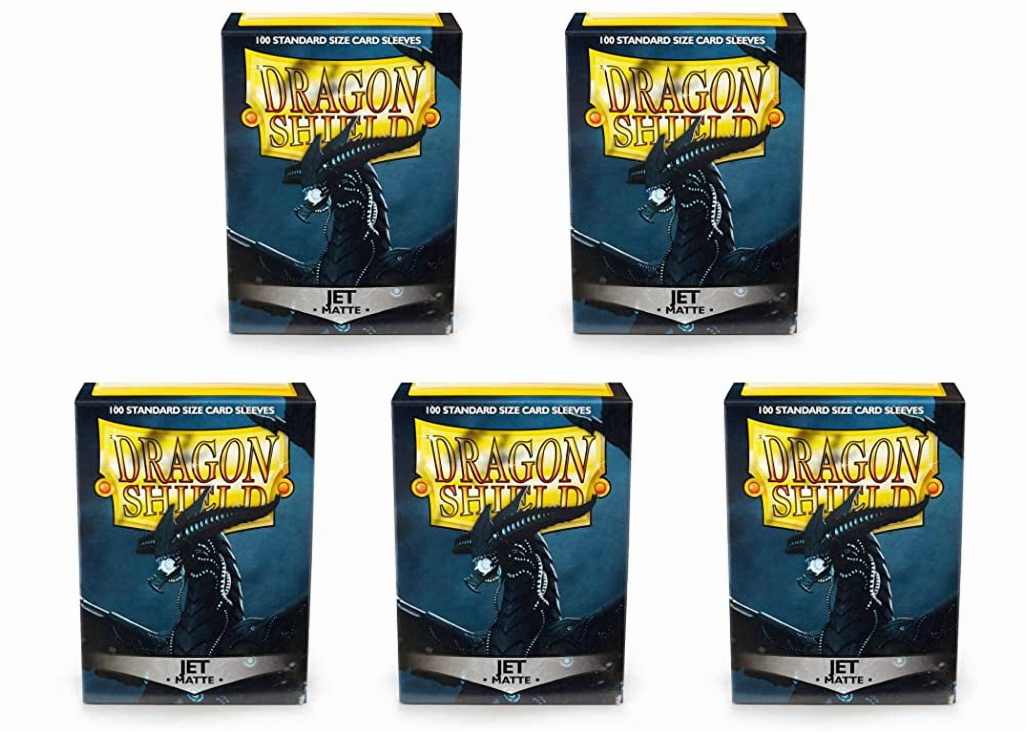 5 Packs Dragon Shield Matte Jet Standard Size 100 ct Card Sleeves Value Bundle!
