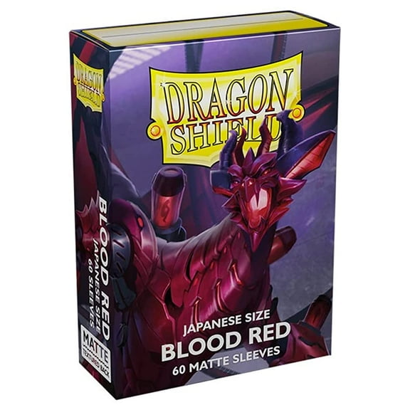 5 Packs Dragon Shield Matte Mini Japanese Blood Red 60 ct Card Sleeves Value Bundle!