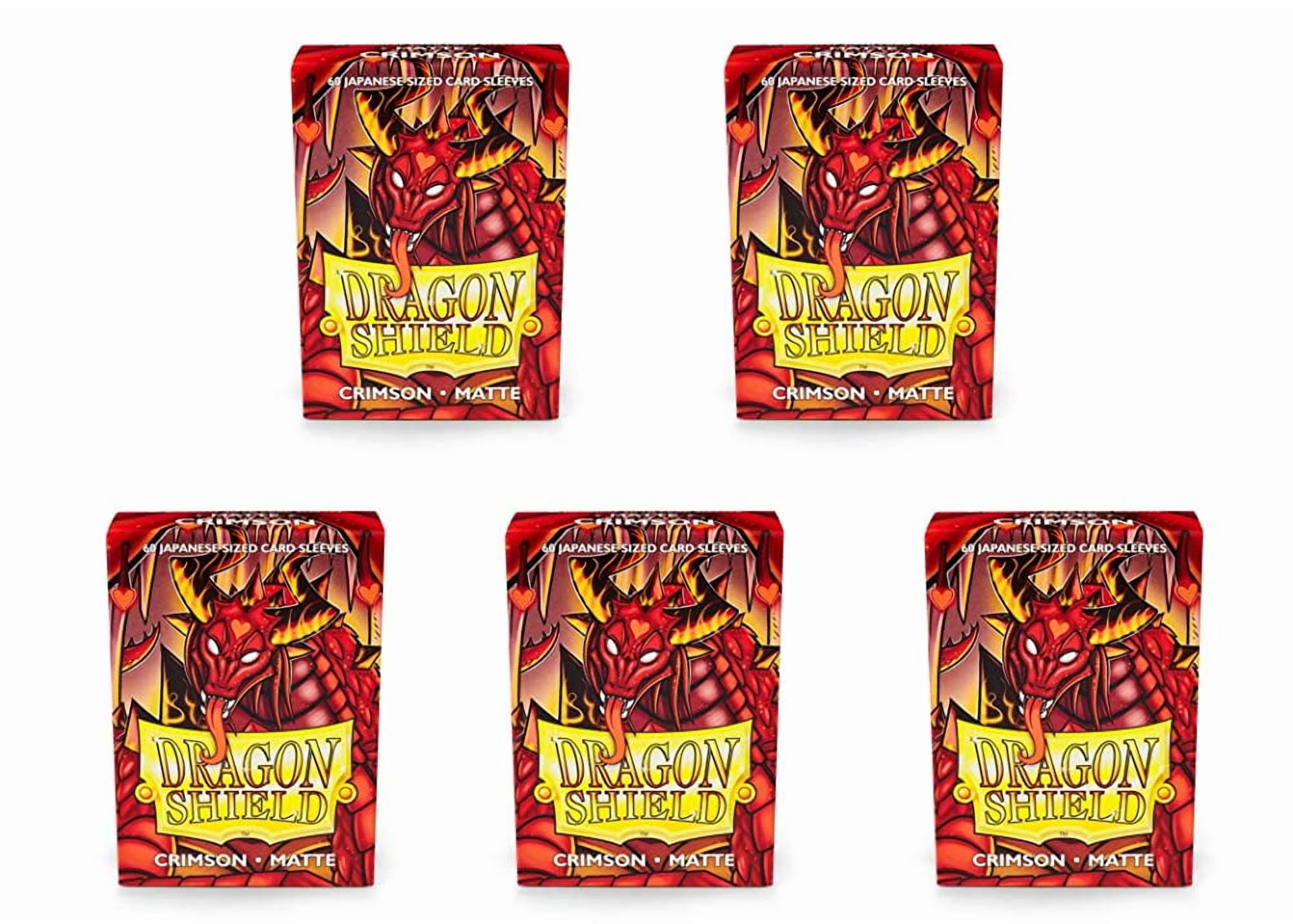 5 Packs Dragon Shield Matte Mini Japanese Crimson 60 ct Card Sleeves Value Bundle!