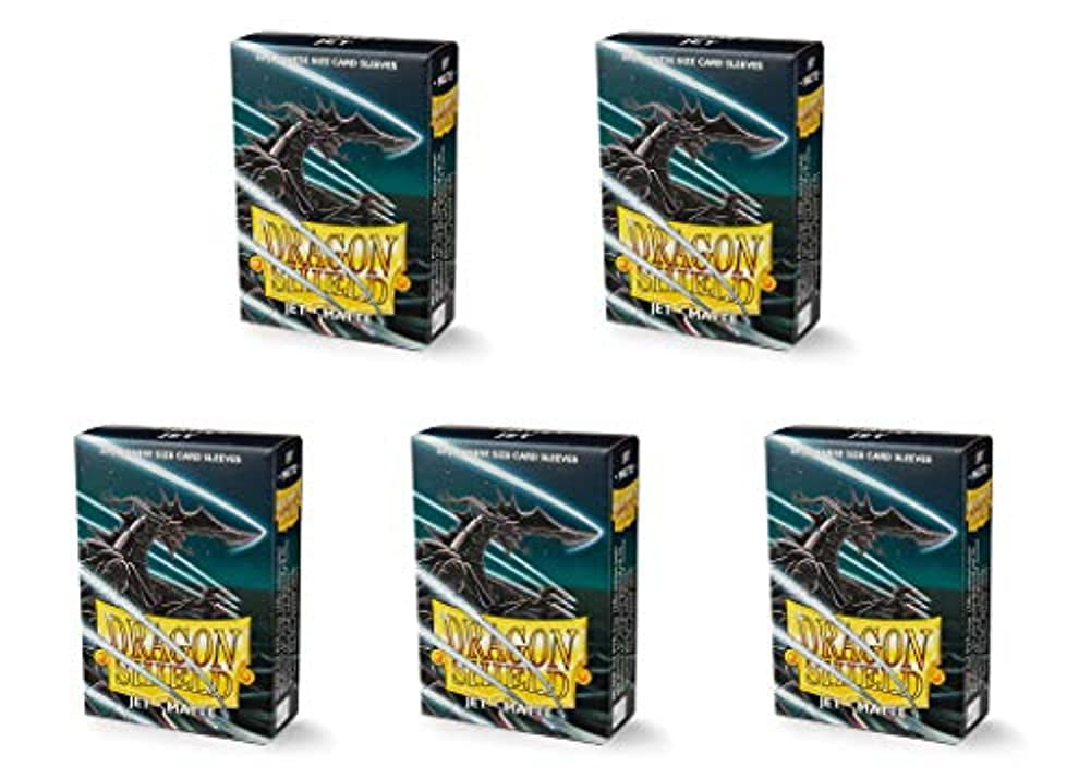 5 Packs Dragon Shield Matte Mini Japanese Jet 60 ct Card Sleeves Value Bundle!