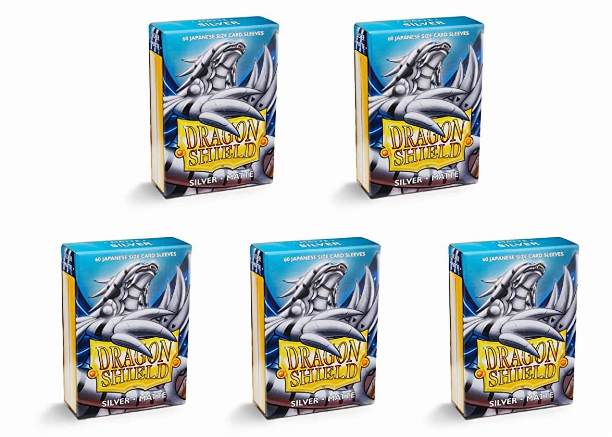 5 Packs Dragon Shield Matte Mini Japanese Silver 60 ct Card Sleeves Value Bundle!