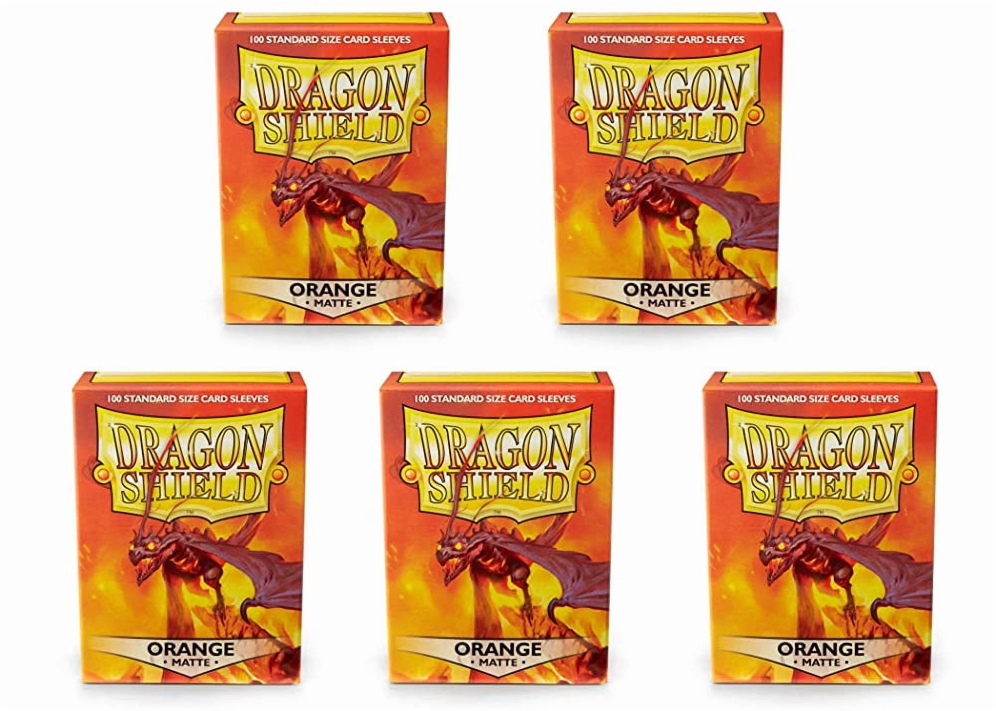 5 Packs Dragon Shield Matte Orange Standard Size 100 ct Card Sleeves Value Bundle!