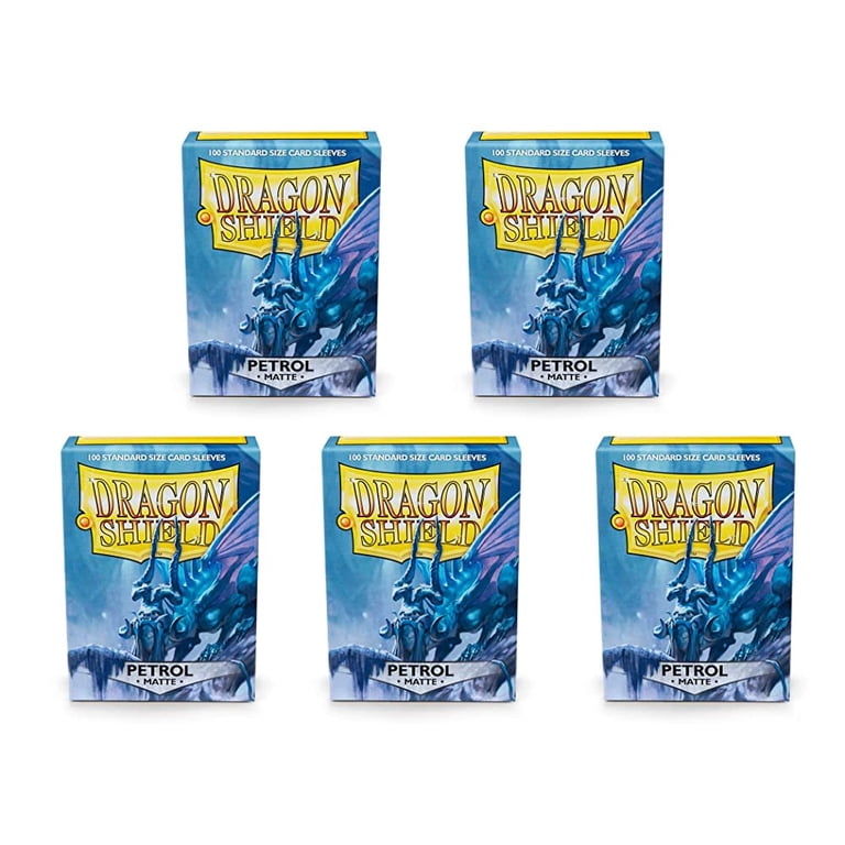 5 Packs Dragon Shield Matte Petrol Standard Size 100 ct Card