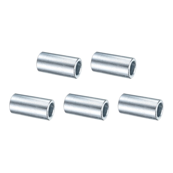 5 Packs Galvanized Steel Spacer 1/2" Bore x 3/4" OD x 1-1/2" Length
