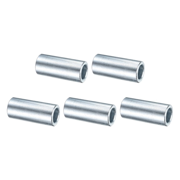 5 Packs Galvanized Steel Spacer 1/2" Bore x 3/4" OD x 1-3/4" Length