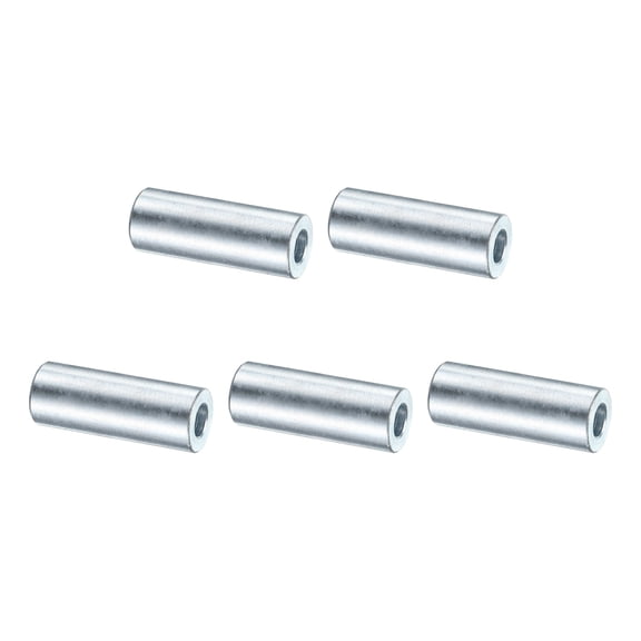 5 Packs Galvanized Steel Spacer 3/8" Bore x 3/4" OD x 2" Length