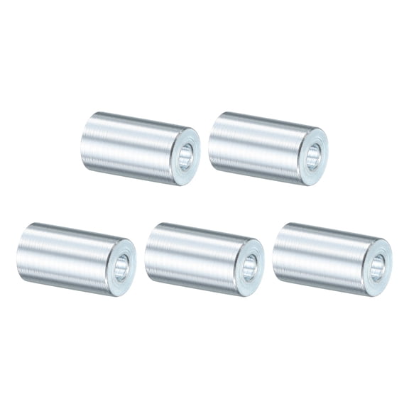 5 Packs Galvanized Steel Spacer 5/16" Bore x 3/4" OD x 1-1/2" Length