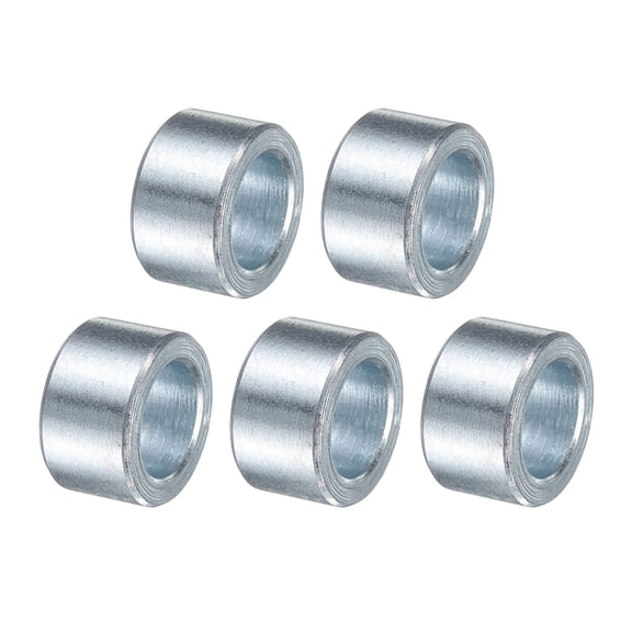 5 Packs Galvanized Steel Spacers, 1/2" Bore x 3/4" OD x 3/8" Length