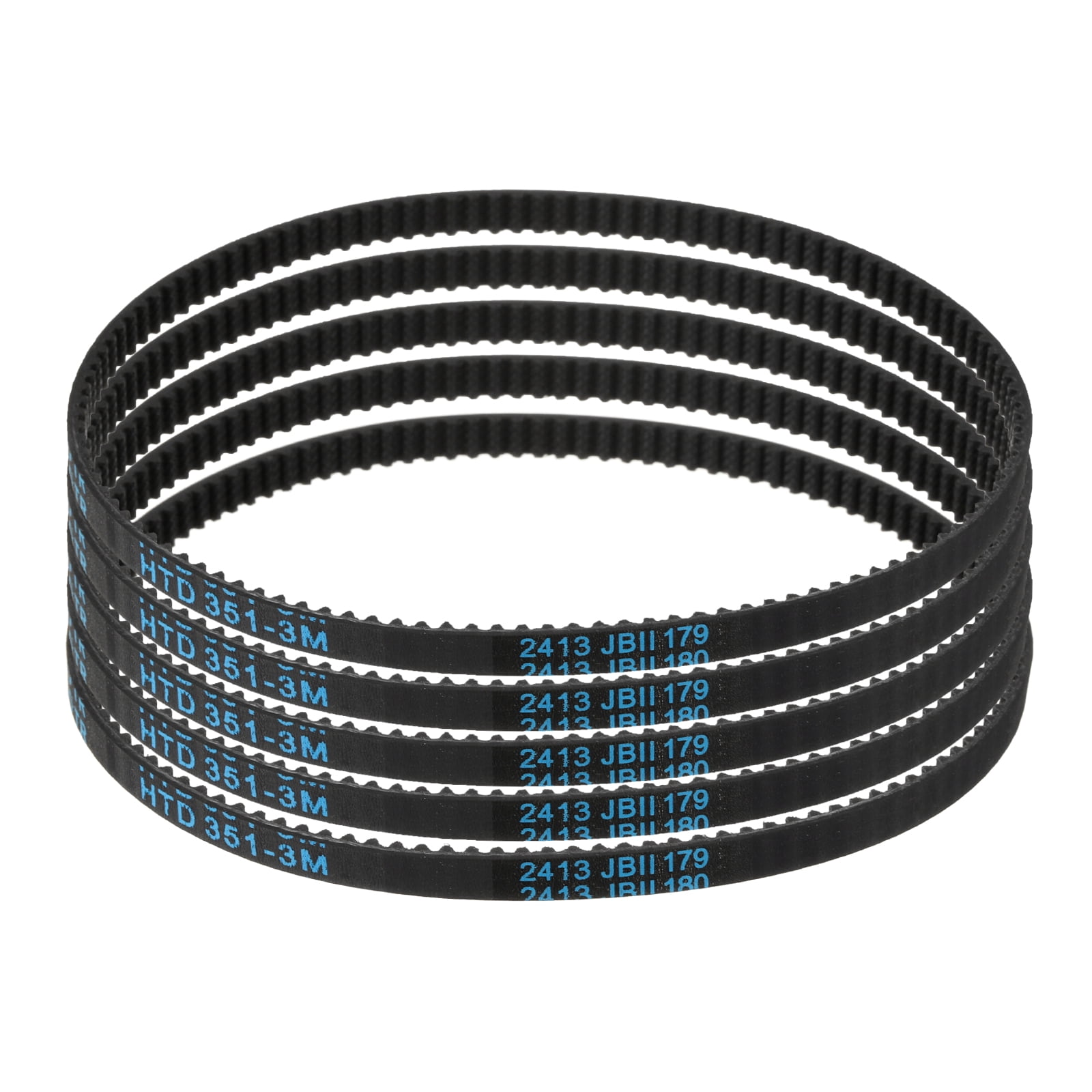5 Packs HTD-3M Rubber Timing Belt 117 Teeth, 351mm Pitch Length x 