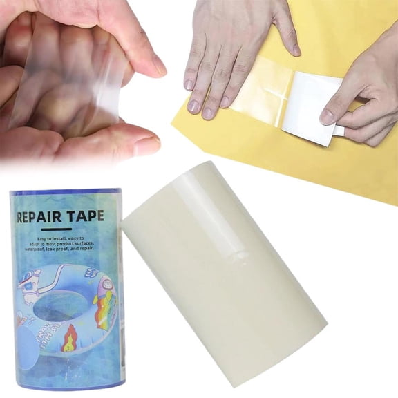 5 Packs Inflatable Patch Repair Kit Waterproof , Clear TPU Repair Tape for Tent, Canvas, Canopy, Pool Floats, Swimming Ring