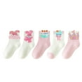 thumbnail image 1 of 5 Packs Kids Socks for Boys and Girls Comfortable Breathable Everyday Casual Wear with Stretch Fit for Sports Shoes and Sandals,Color:E,Size:1-3 Years, 1 of 9