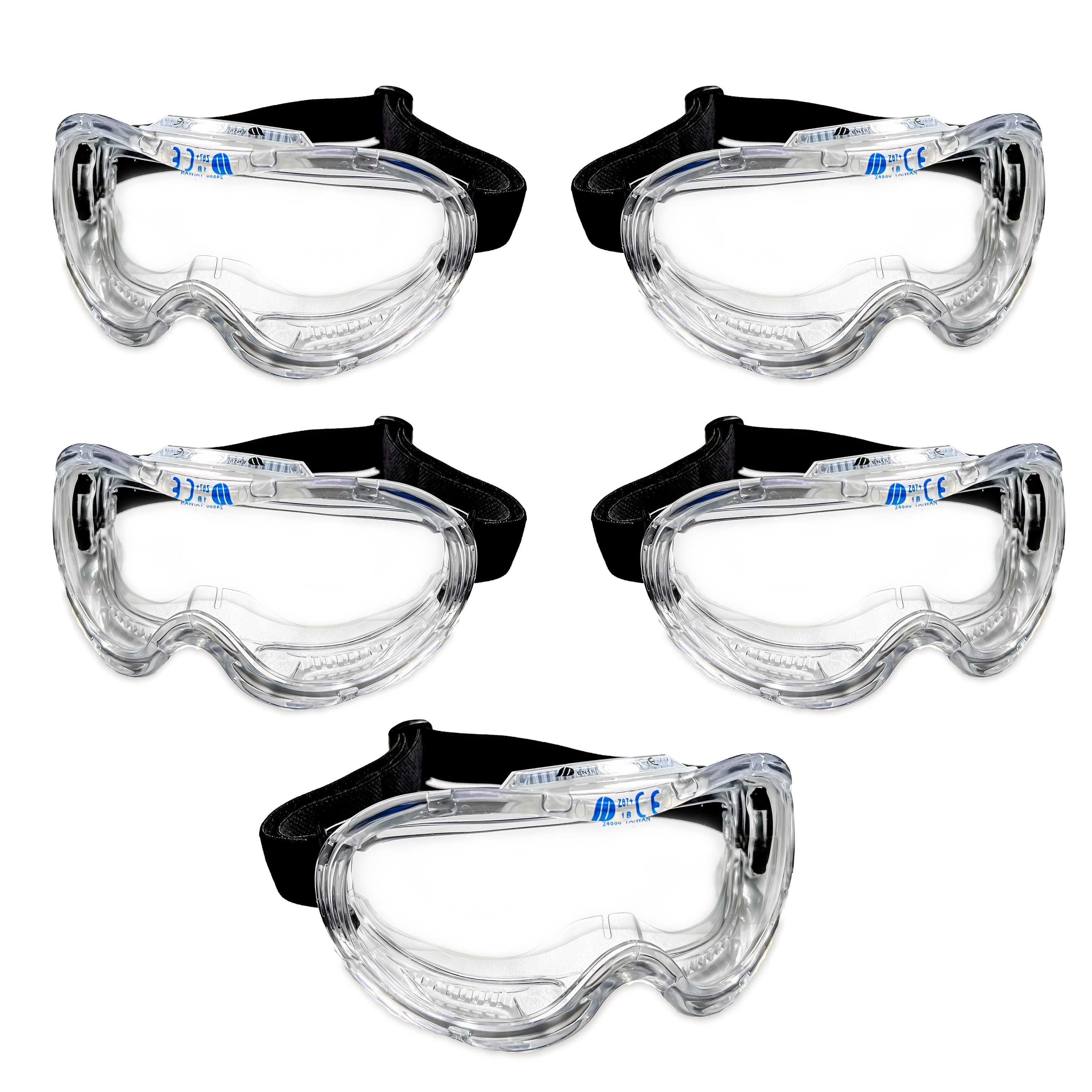 5 Packs - Lucent Path ASIN CE Certified Anti Fog Anti Scratch Impact Safety Goggles