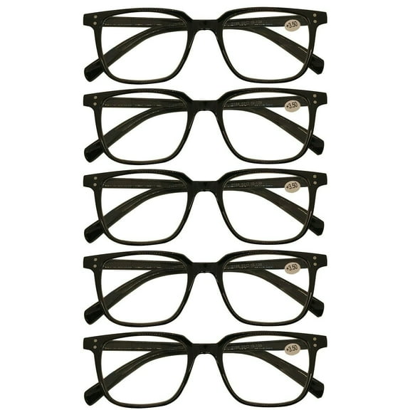 5 Packs Mens Womens Unisex Oval Frame Reading Glasses Blue Light Blocking Readers +4.00
