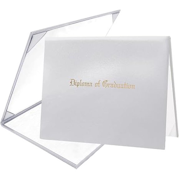 5-Packs Misscom Imprinted Diploma Cover for Certificate, 8.5x 11 inches, white