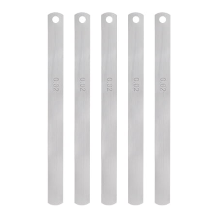 5 Packs Mn Steel Feeler Gauge 0.02mm Thickness 150mm Length Metric Filler Thickness Gage Gap Measuring Tool