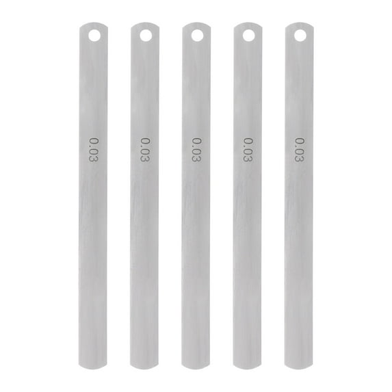 5 Packs Mn Steel Feeler Gauge 0.03mm Thickness 150mm Length Metric Filler Thickness Gage Gap Measuring Tool