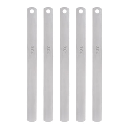 5 Packs Mn Steel Feeler Gauge 0.04mm Thickness 150mm Length Metric Filler Thickness Gage Gap Measuring Tool