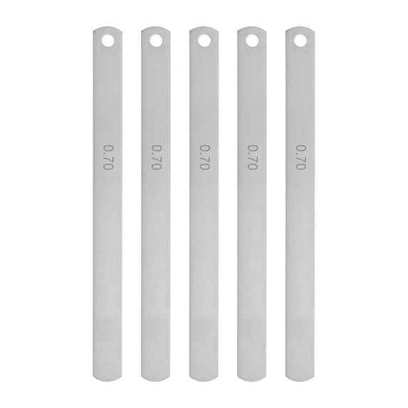 5 Packs Mn Steel Feeler Gauge 0.7mm Thickness 150mm Length Metric Filler Thickness Gage Gap Measuring Tool