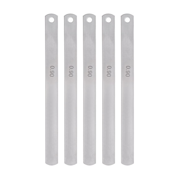 5 Packs Mn Steel Feeler Gauge 0.9mm Thickness 150mm Length Metric Filler Thickness Gage Gap Measuring Tool