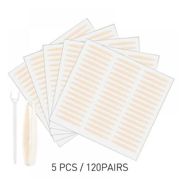 5 Packs Natural Invisible Double Side Eyelid Tapes Stickers, Medical-use Fiber Eyelid Strips, Instant lift Eye Lid Without Surgery, Perfect for Hooded, Droopy, Uneven, Mono-eyelids
