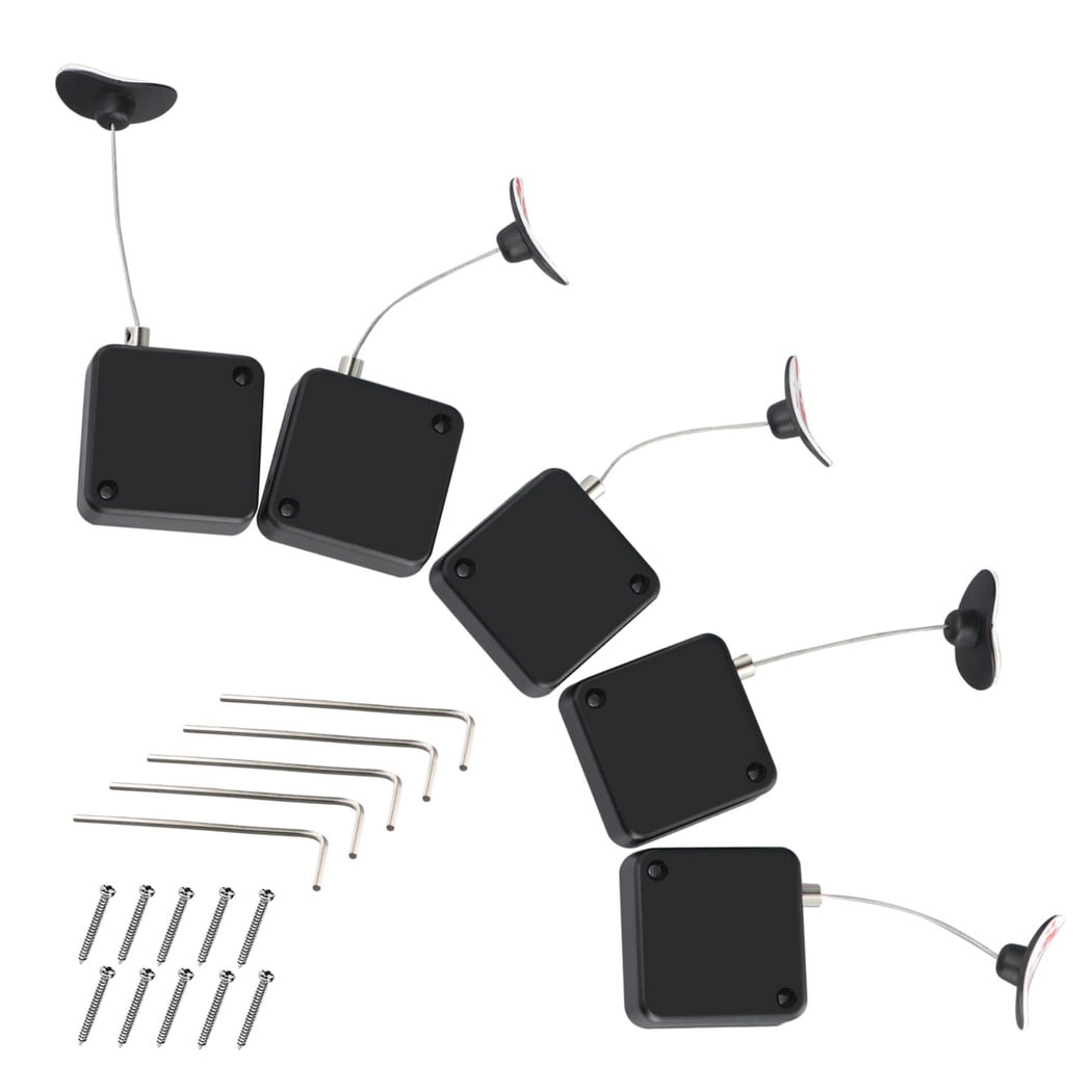 5 Packs Remote Control AntiLost Cable Locks, 39Inch Retractable