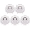 thumbnail image 1 of 5 Packs Round Bubble Level 15x8mm Mini Circular Bullseye Spirit Levels for Leveling Camera Tripod Telescope, White, 1 of 6