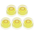 thumbnail image 1 of 5 Packs Round Bubble Level 15x8mm Mini Circular Bullseye Spirit Levels for Leveling Camera Tripod Telescope, Yellow, 1 of 6