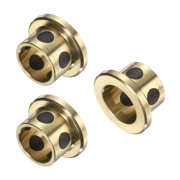 5 Packs Sleeve Bearings 8mm Bore x 11mm OD x 30mm Height, Wrapped Oilless Bushings Brass Graphite