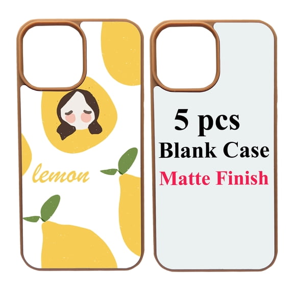 5 Packs Sublimation Blank Phone Case Covers Compatible with iPhone 11, 6.1" 2D Blanks Dye Phone Case With Aluminum Inserts Personalized Printable Sub Phone Cover Blanks Soft Rubber Brown
