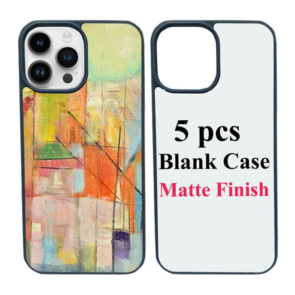 5 Packs Sublimation Blank Phone Case Covers Compatible with iPhone 12 Pro Max, 6.7" 2D Blanks Dye Phone Case With Aluminum Inserts Personalized Printable Sub Phone Cover Blanks Soft Rubber Bark Blue