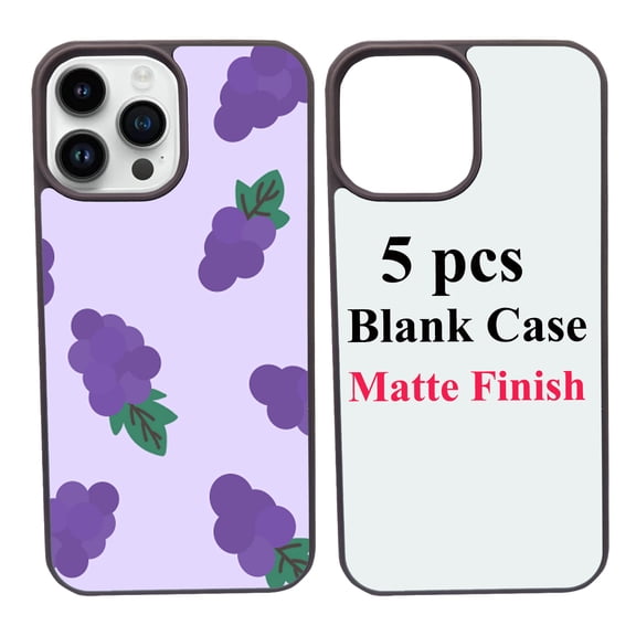 5 Packs Sublimation Blank Phone Case Covers Compatible with iPhone 13 Pro Max, 6.7" 2D Blanks Dye Phone Case With Aluminum Inserts Personalized Printable Sub Phone Cover Blanks Soft Rubber Purple
