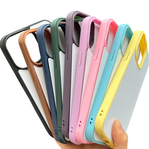 5 Packs Sublimation Blank Phone Case Covers Compatible with iPhone 14 Pro Max, 6.7" 2D Blanks Dye Phone Case With Aluminum Inserts Personalized Printable Phone Cover Blanks Soft Rubber Black