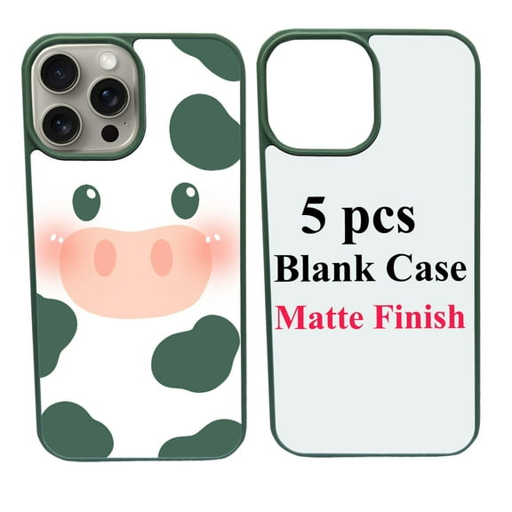 5 Packs Sublimation Blank Phone Case Covers Compatible with iPhone 15 Pro Max, 6.7" 2D Blanks Dye Phone Case With Aluminum Inserts Personalized Printable Sub Phone Cover Blanks Soft Rubber Atrovirens