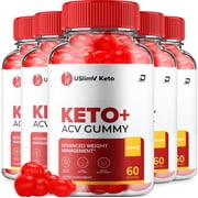 5 Packs USlimV Keto Gummies - USlimV KetoApple Cider Vinegar Gummy Supplement for Energy - USlimV Keto Gummies Dietary Supplement 300 Gummies