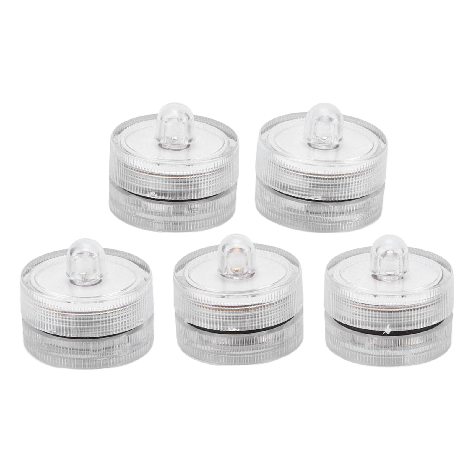 5 Packs Underwater Tea Lights Waterproof Colorful Underwater Pool Light