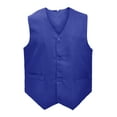 thumbnail image 1 of 5 Packs Unisex Waiter Uniform Vest Bartender Waitress Botton Workwear with Pockets for Men Women-Blue-S, 1 of 6