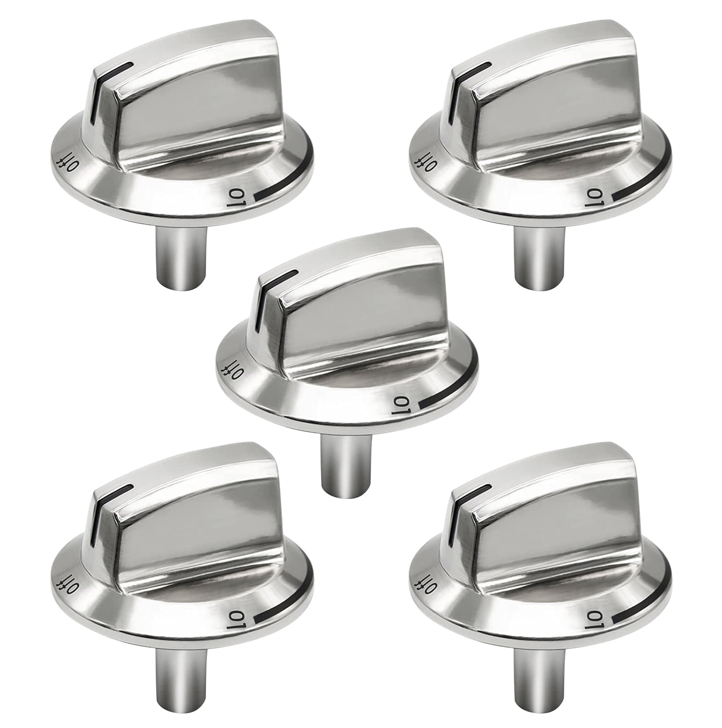 5 Packs Upgrade 5304525746 Long Stem Stove Knobs Replacements, Compatible with Frigidaire Gas