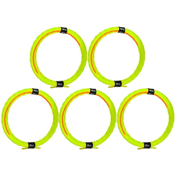 5 Packs Weed Eater String, 14 Ft Premium Nylon Universal Replacement .095 Trimmer Line for Medium& Heavy Grass&Weeds (Green + Orange)