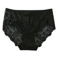 thumbnail image 1 of 5 Packs Women's Underwear Lace Stretch Ladies Hipster Briefs Panties for Women XL Black, 1 of 3