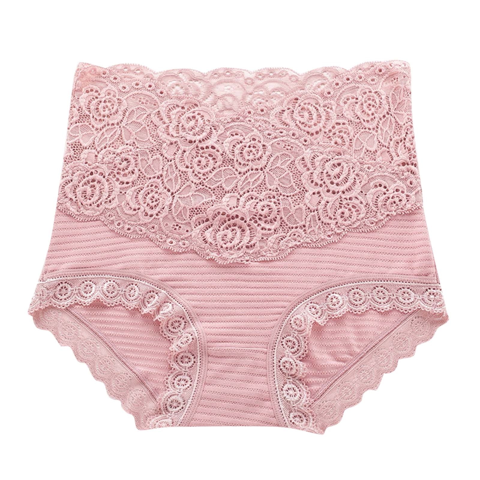 5 Packs Women's Underwear Plus Size High Waist Abdominal Ladies Cotton ...