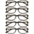 thumbnail image 1 of 5 Packs Womens Oval Frame Reading Glasses Lightweight Classic Style Readers +4.00, 1 of 7