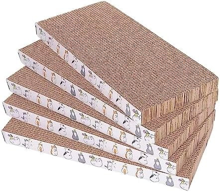 5 Packs cat Scratcher Toys Reversible Scratching Post Board for Indoor
