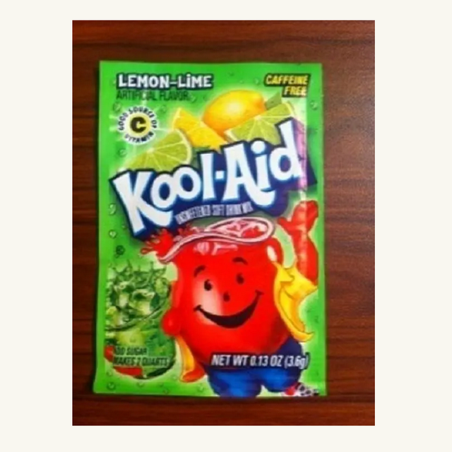 5 Packs of Kool Aid LEMON LIME Flavor Drink Mix Packet NEW Gluten Free FREE SHIP