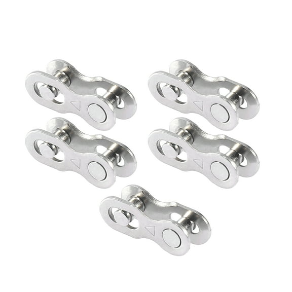Unique Bargains 5 Pair 6 7 8 Speed Master Chain Link Connectors Bicycle Bike Reusable Speed Chain Link Silver Tone
