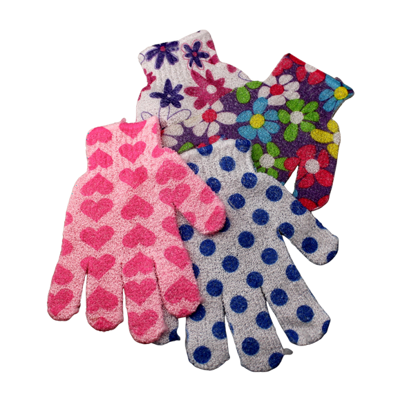 Dependable Industries Reusable Exfoliating Bath Gloves, Value Pack (5)